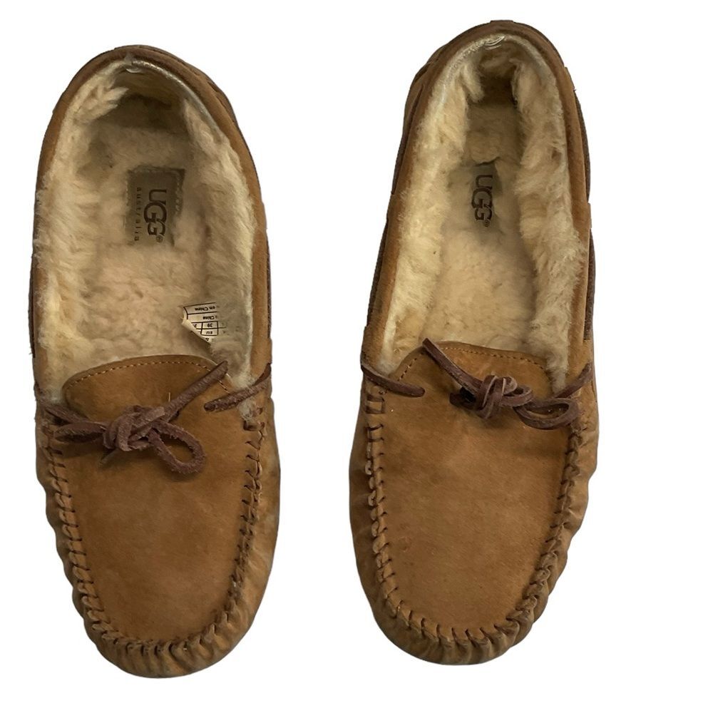 UGG 5612 Chestnut Dakota Suede Leather Slip On Slipper Size 8